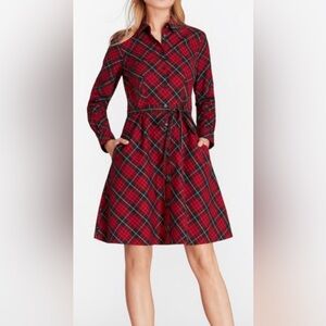Brooks Brothers size 6 plaid dress with tie belt